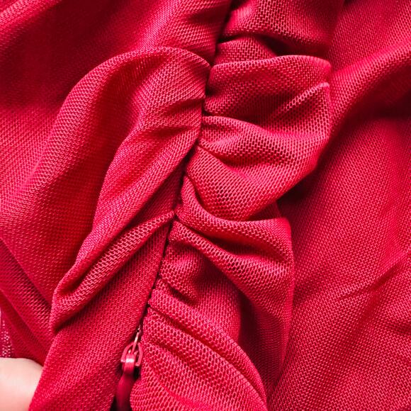 Forever 21 Women Red & Burgundy Ruch Corset Bustier Strapless Tube Top Small NEW - Picture 8 of 10